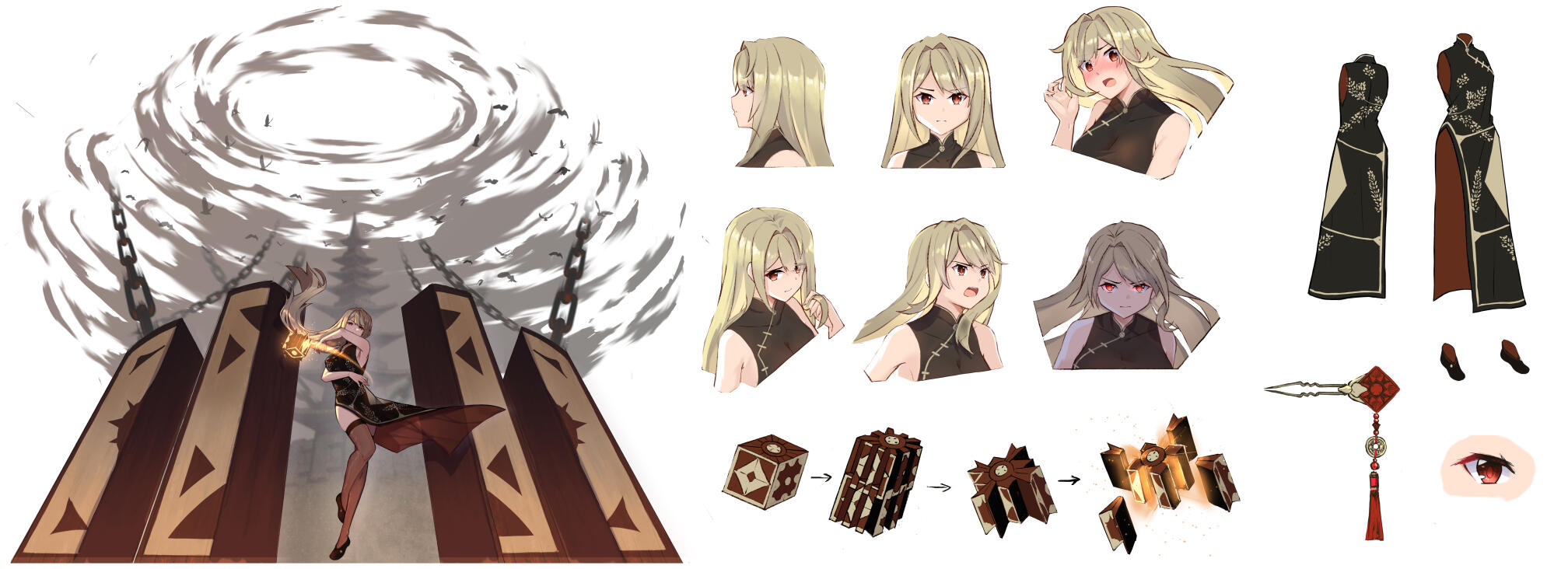 Full Concept Art (Splash Art, 6 Expressions, Weapon, Clothes and Accessories)